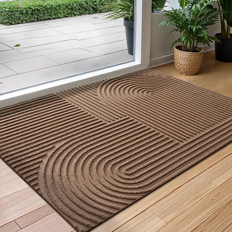 Geometric Non Slip Doormat with Absorbent Design