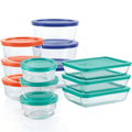 Glass Food Storage Containers with Airtight Lids Set