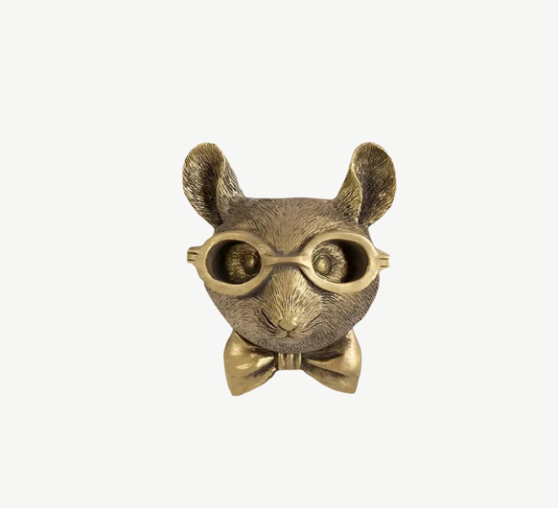 Gold Animal Wall Home Accessories with Hook Sculpted Design