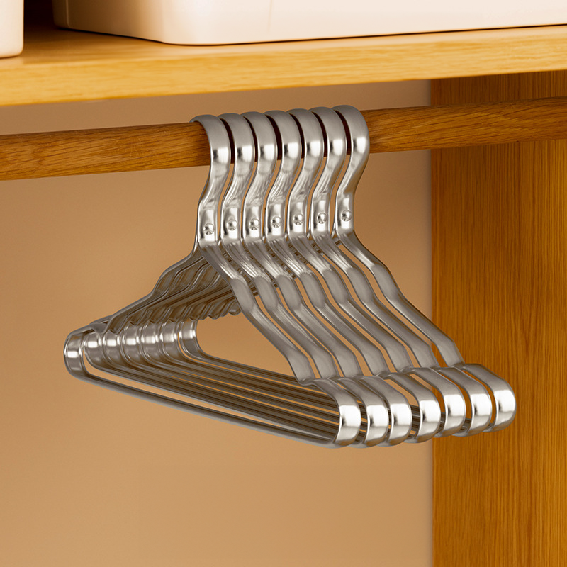 Gold Clothes Hangers with Polished Metal Design