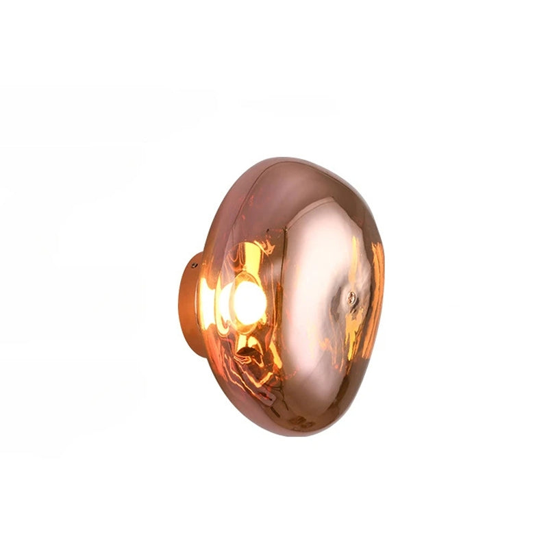 Gold Lava Wall Light with Sculptural Glow Design