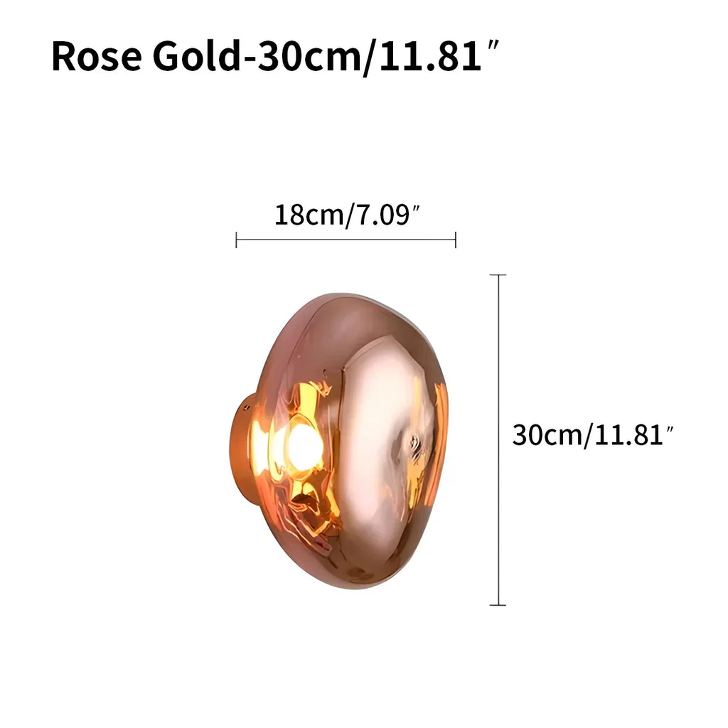 Gold Lava Wall Light with Sculptural Glow Design
