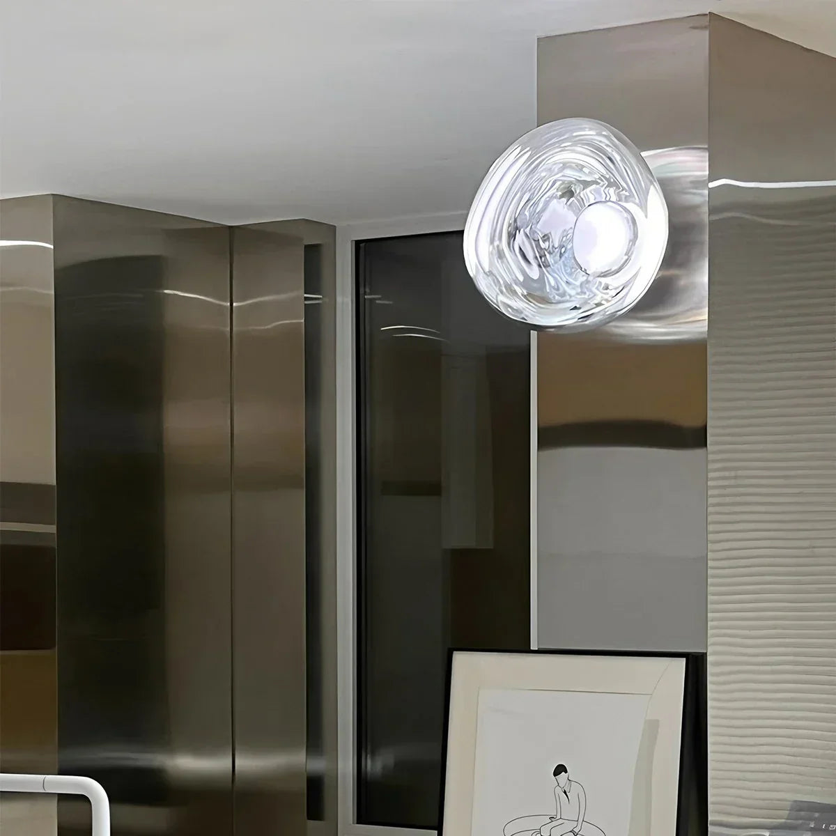 Gold Lava Wall Light with Sculptural Glow Design
