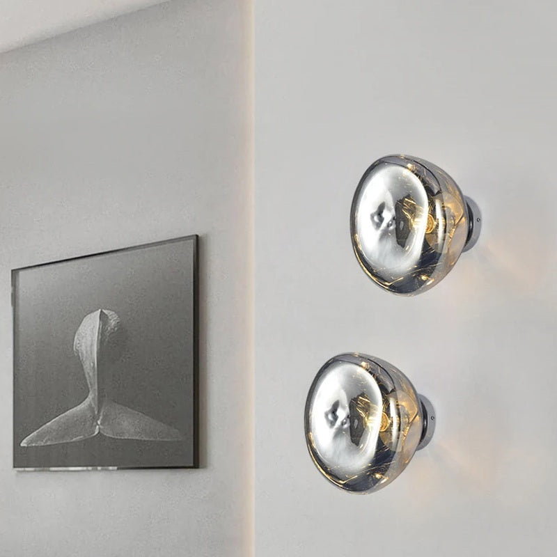Gold Lava Wall Light with Sculptural Glow Design