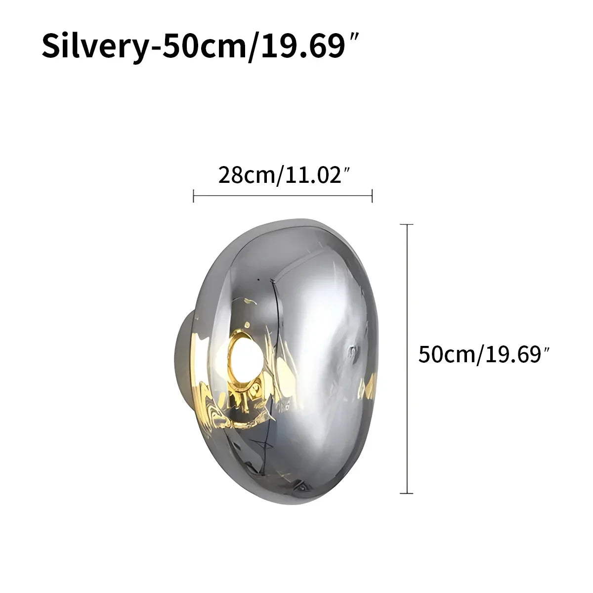 Gold Lava Wall Light with Sculptural Glow Design