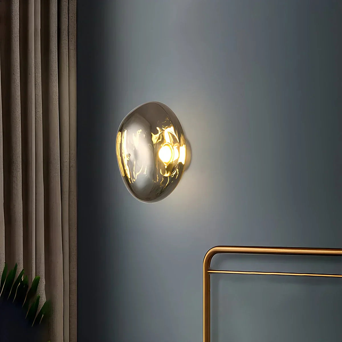 Gold Lava Wall Light with Sculptural Glow Design
