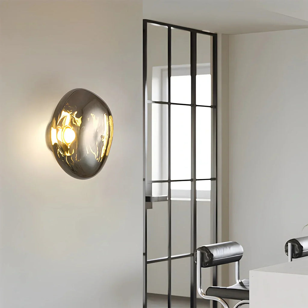 Gold Lava Wall Light with Sculptural Glow Design