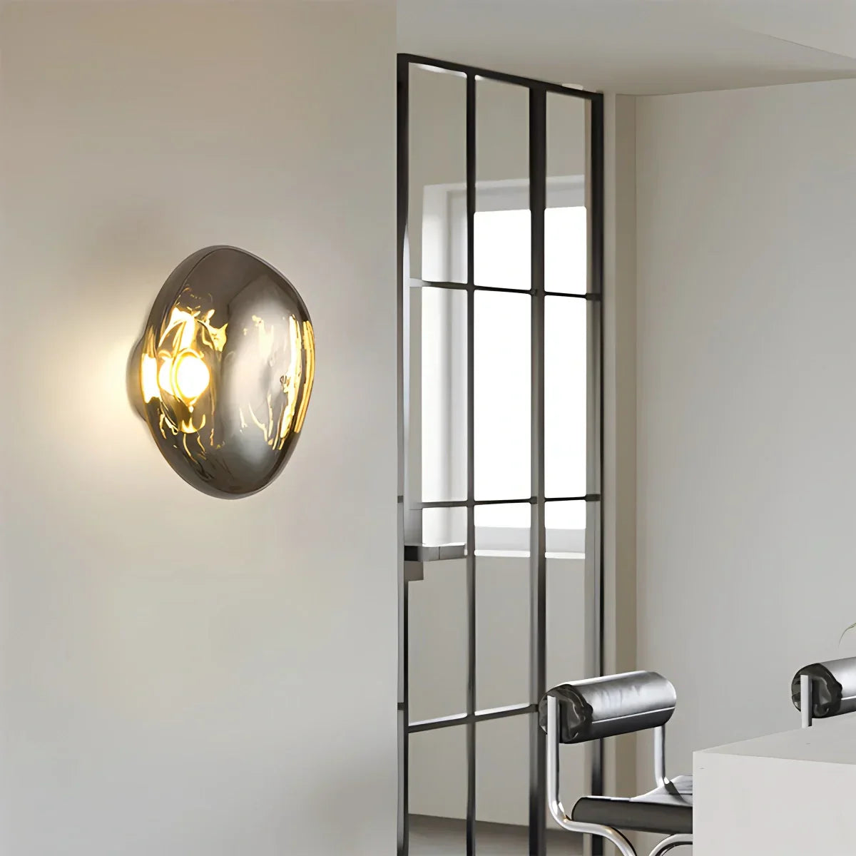Gold Lava Wall Light with Sculptural Glow Design