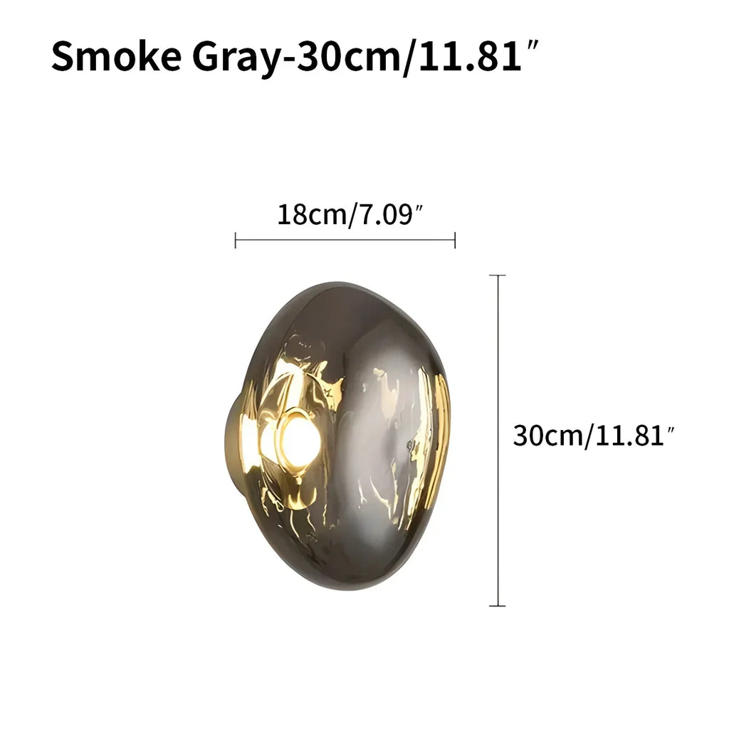 Gold Lava Wall Light with Sculptural Glow Design