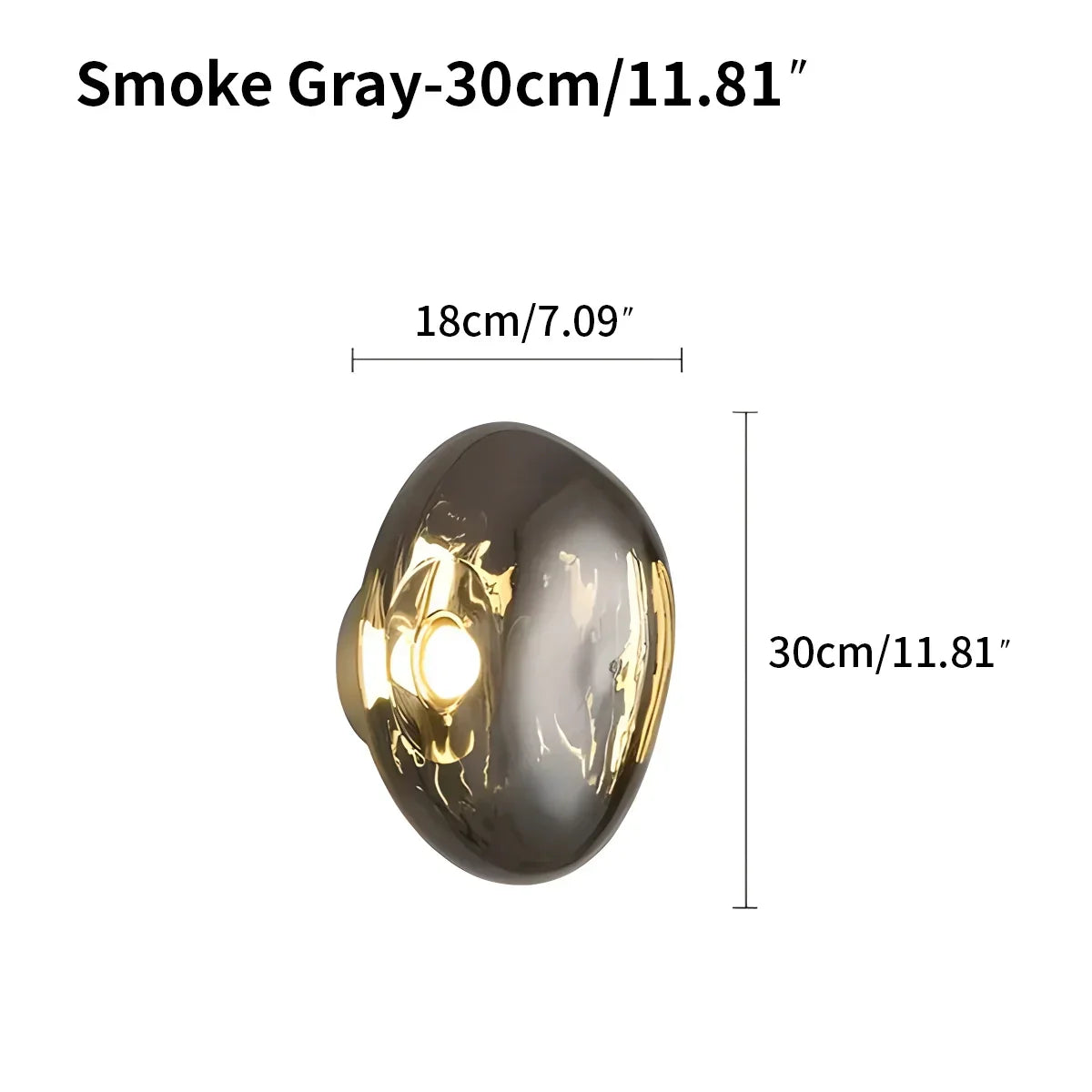 Gold Lava Wall Light with Sculptural Glow Design