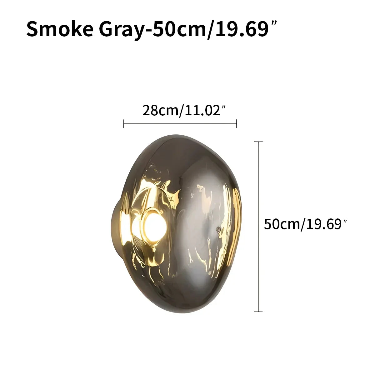 Gold Lava Wall Light with Sculptural Glow Design