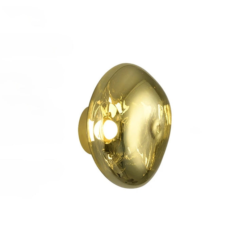 Gold Lava Wall Light with Sculptural Glow Design