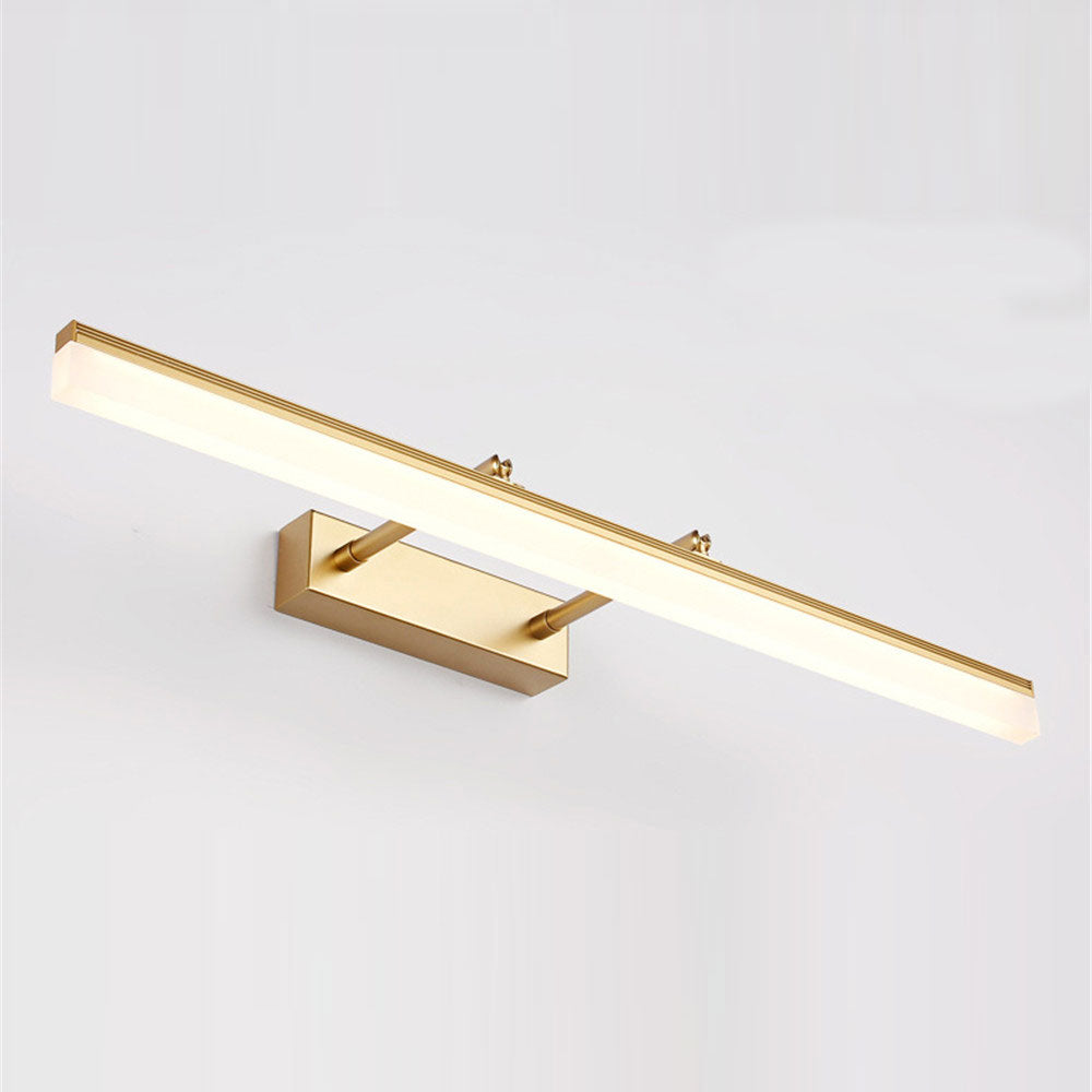 Gold Picture vanity Mirror With Lights With LED Bar Design