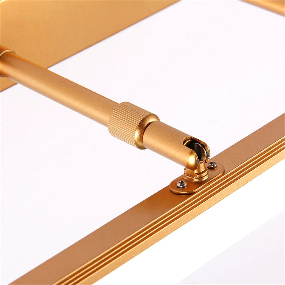 Gold Picture vanity Mirror With Lights With LED Bar Design