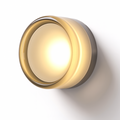 Gold Round Wall Sconce with Glass LED Light