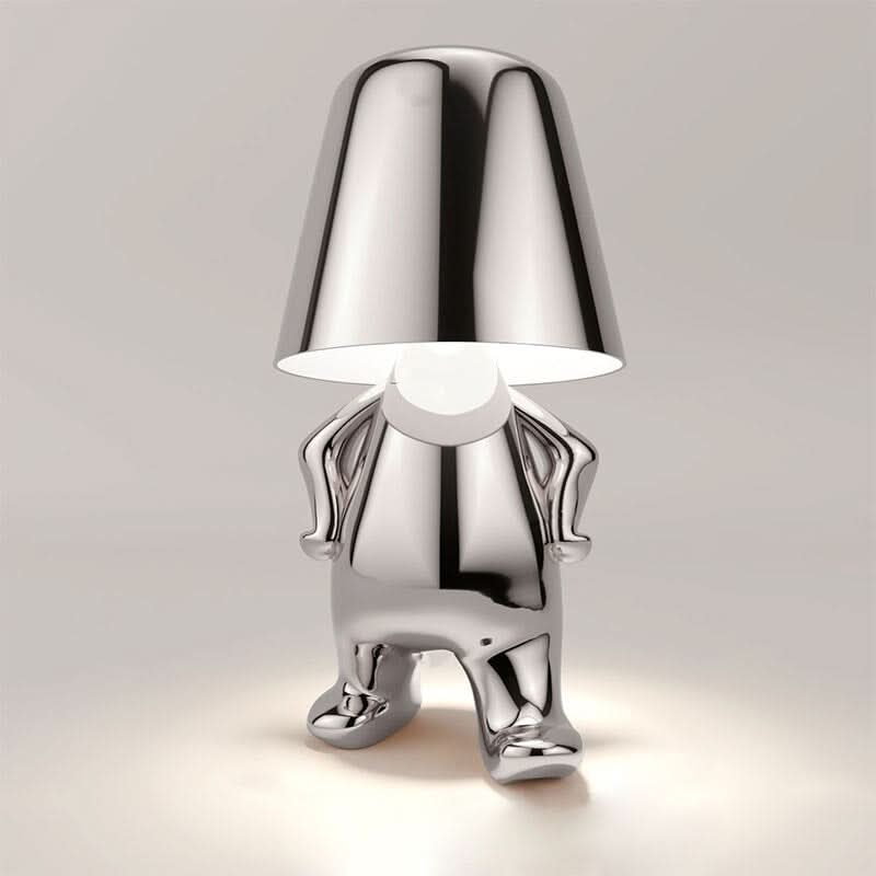 Gold Sculptural Table Lamp with Modern LED Design