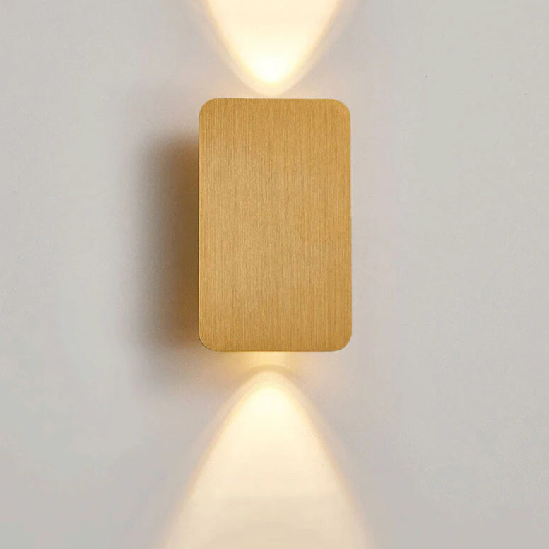 Gold Wall Sconce with Up Down LED Light