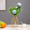 Gold Wire Vase with Glass Insert Modern Design