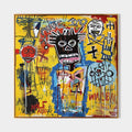 Graffiti Art Canvas with Bold Color Expression