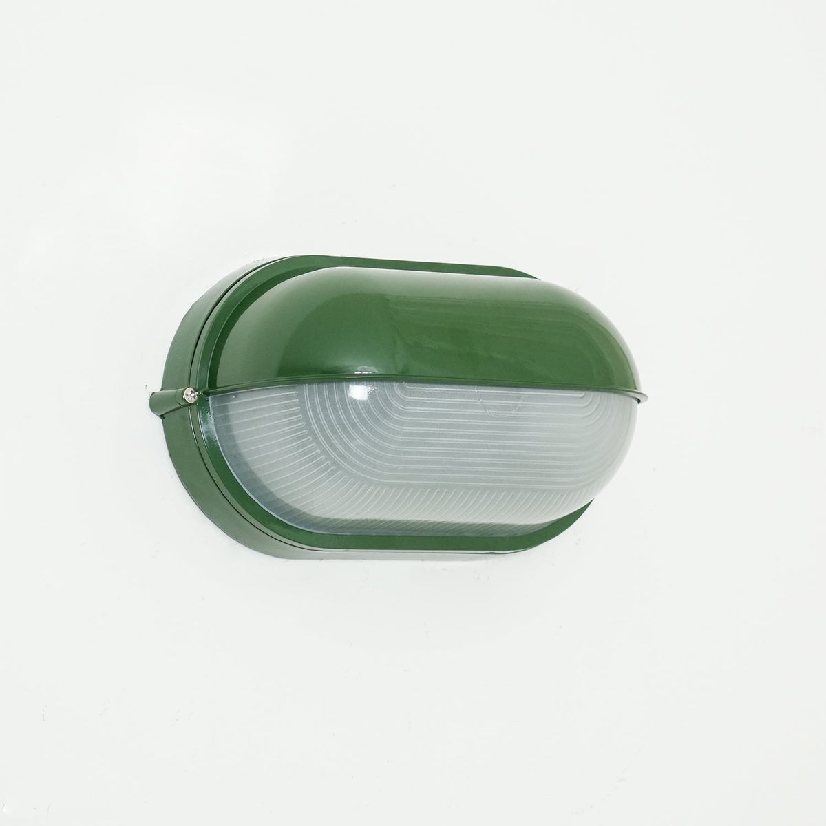 Industrial Outdoor Wall Light with Ribbed Glass Shade