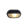 Industrial Outdoor Wall Light with Ribbed Glass Shade