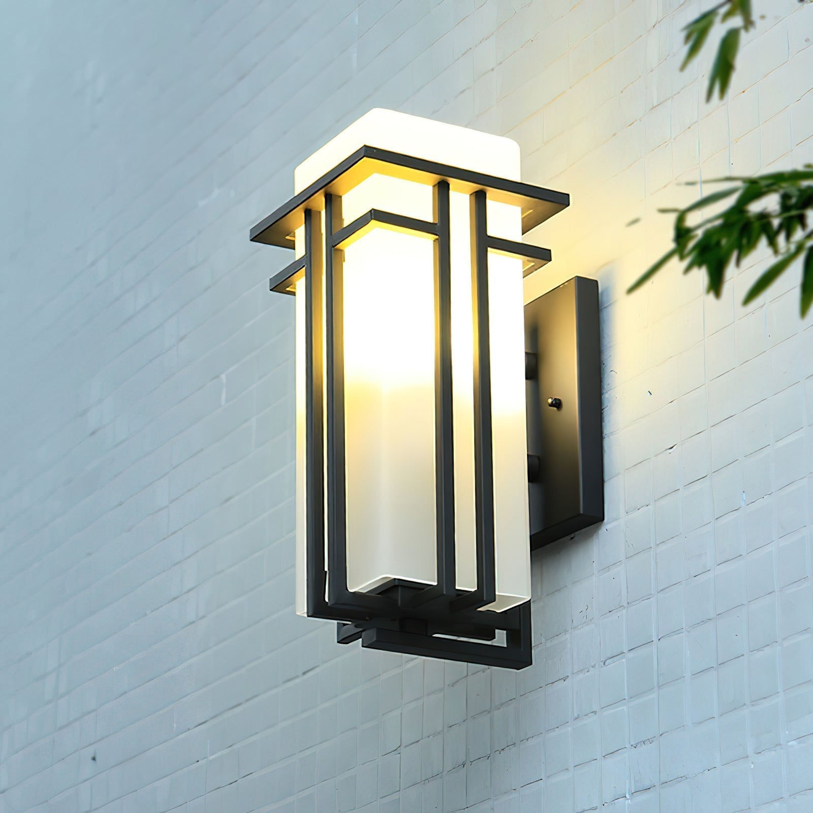 Industrial Wall Sconce with Metal Frame Design