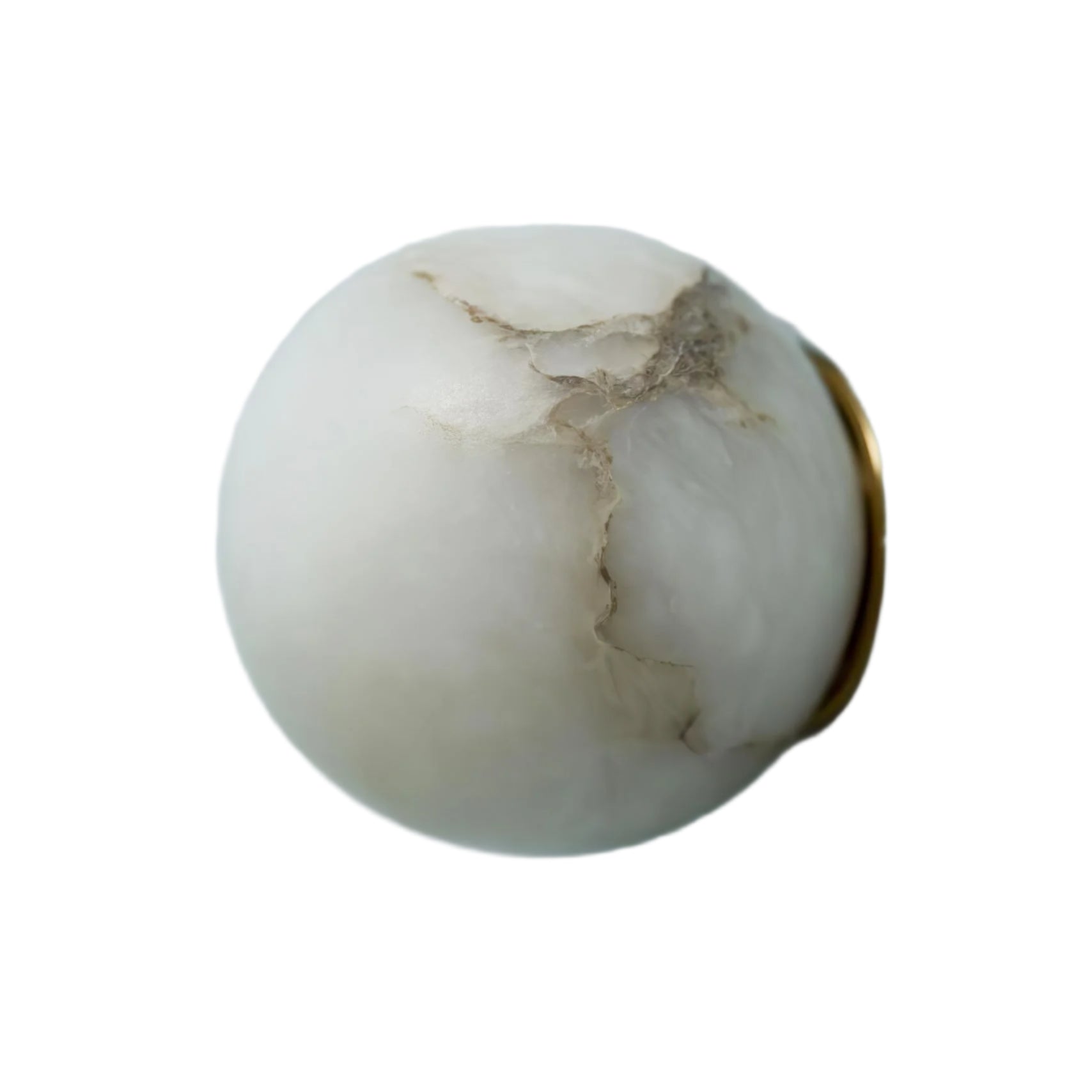 Japandi Marble Orb Wall Light with Minimalist Wabi-Sabi Design