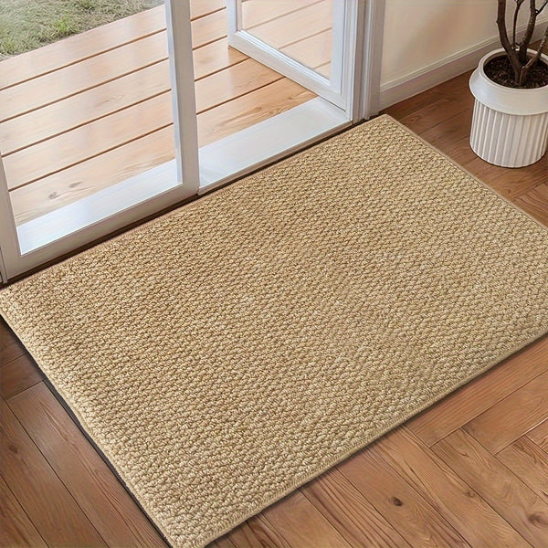 Jute Entry Door Mat with Natural Woven Texture