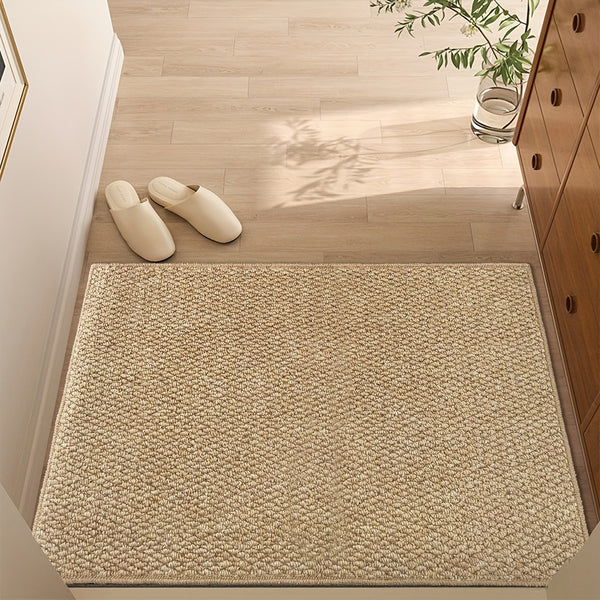 Jute Entry Door Mat with Natural Woven Texture
