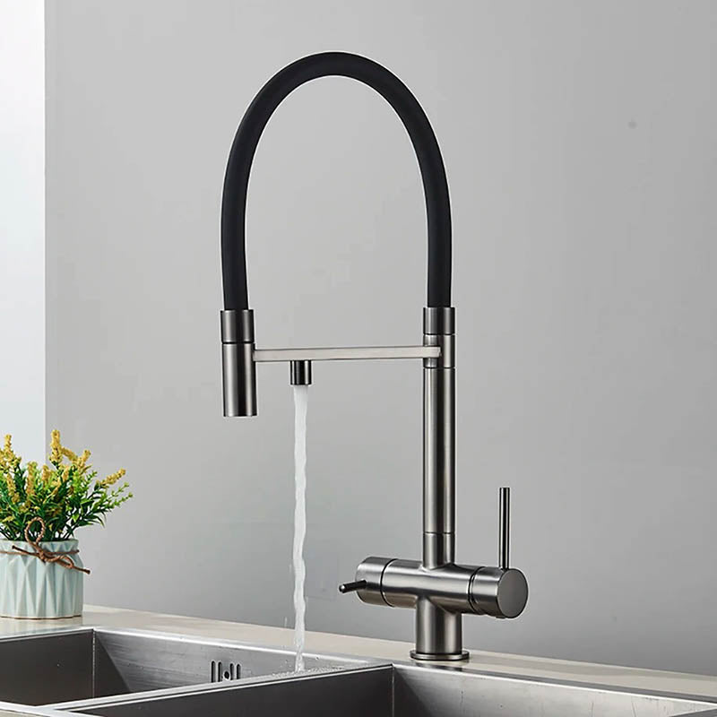 Kitchen Sink Tap with Pull Down Spray and Filter