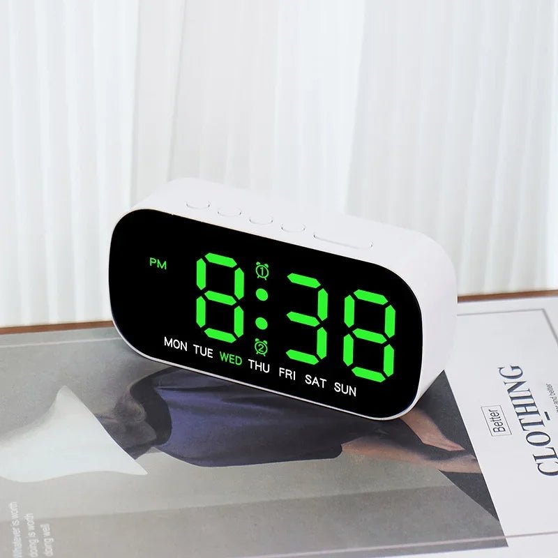 LED Alarm Clock with Temperature and Dual Display