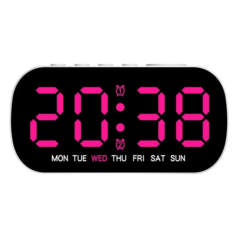 LED Alarm Clock with Temperature and Dual Display