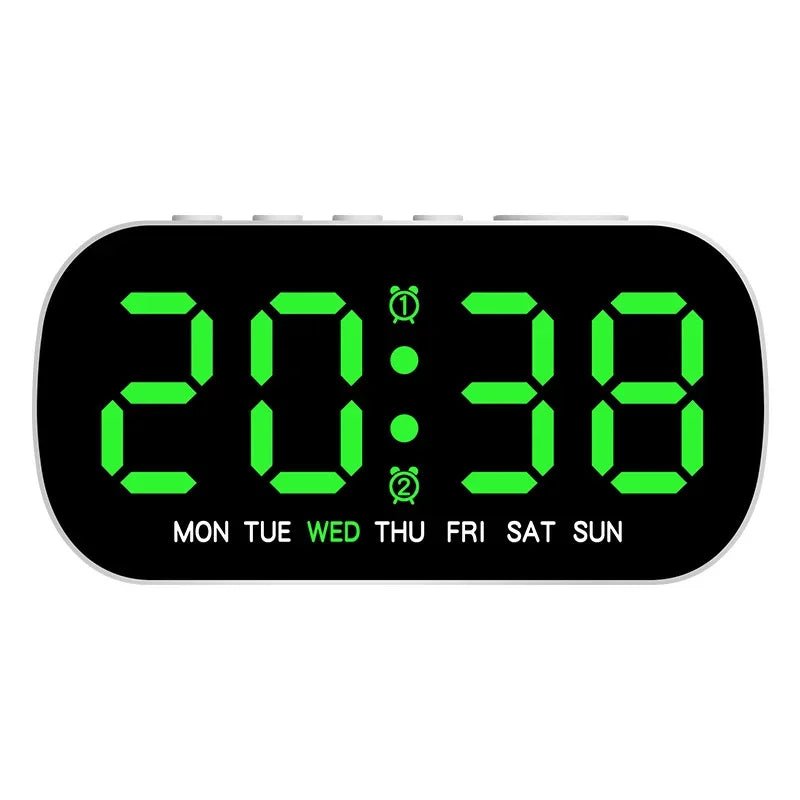 LED Alarm Clock with Temperature and Dual Display