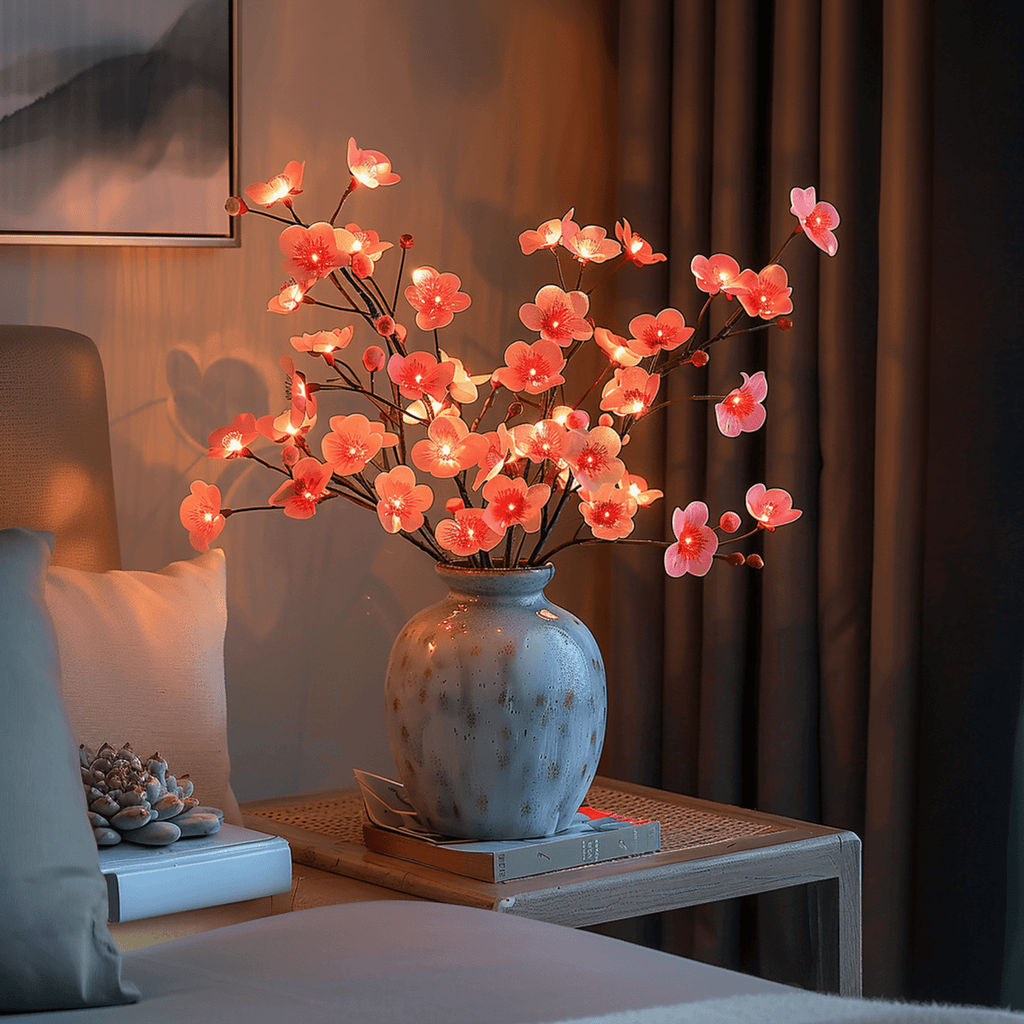 LED Blossom Branch Lights with Warm Ambient Glow