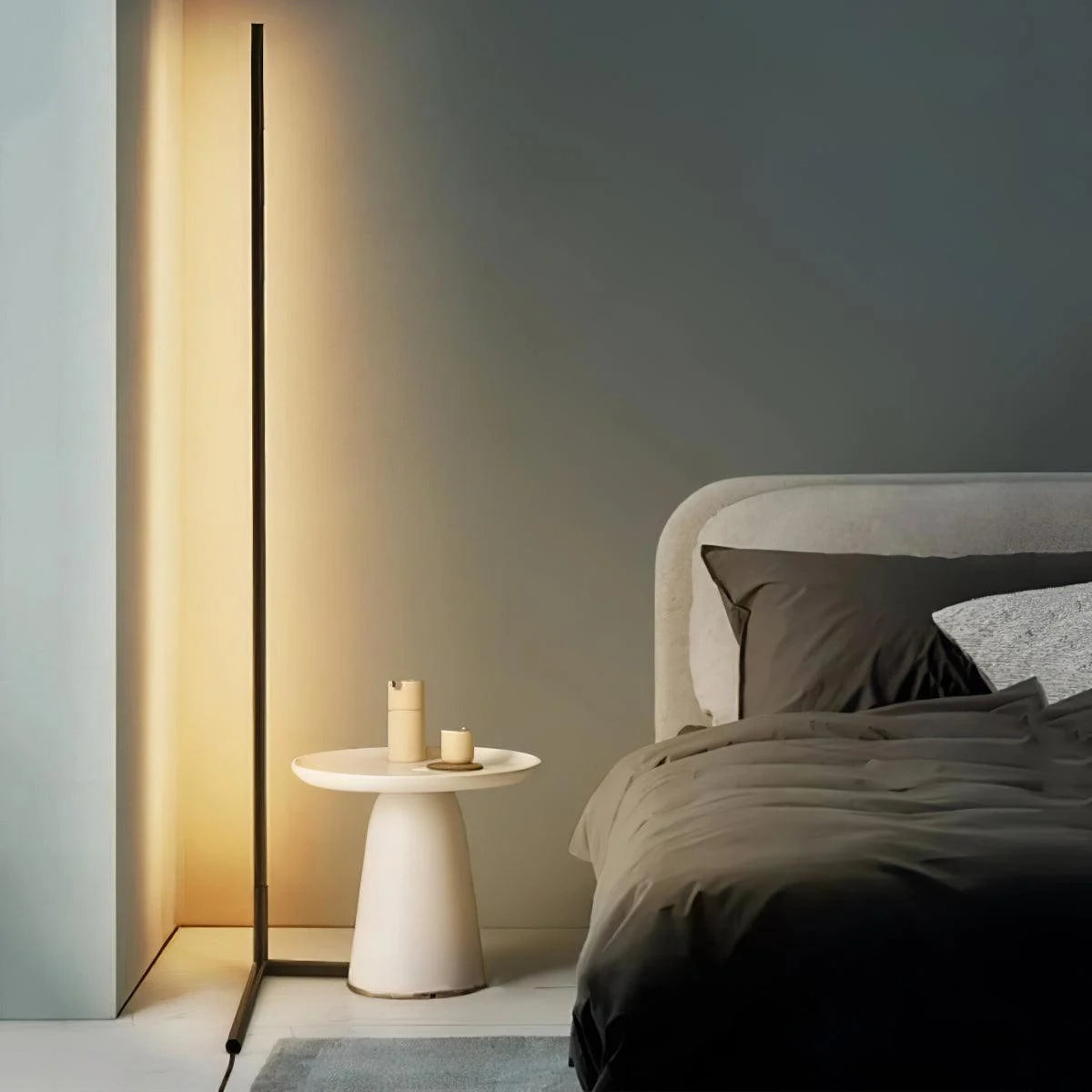 LED Corner Floor Lamp with Ambient Light Strip