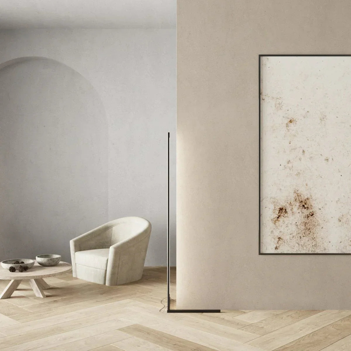 LED Corner Floor Lamp with Ambient Light Strip