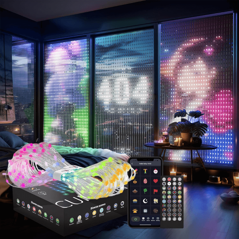 LED Curtain Lights for Customizable Smart Displays and Ambience