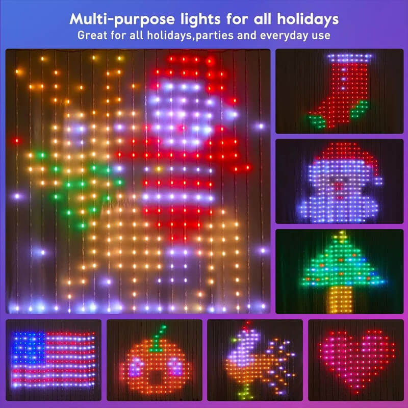 LED Curtain Lights for Customizable Smart Displays and Ambience