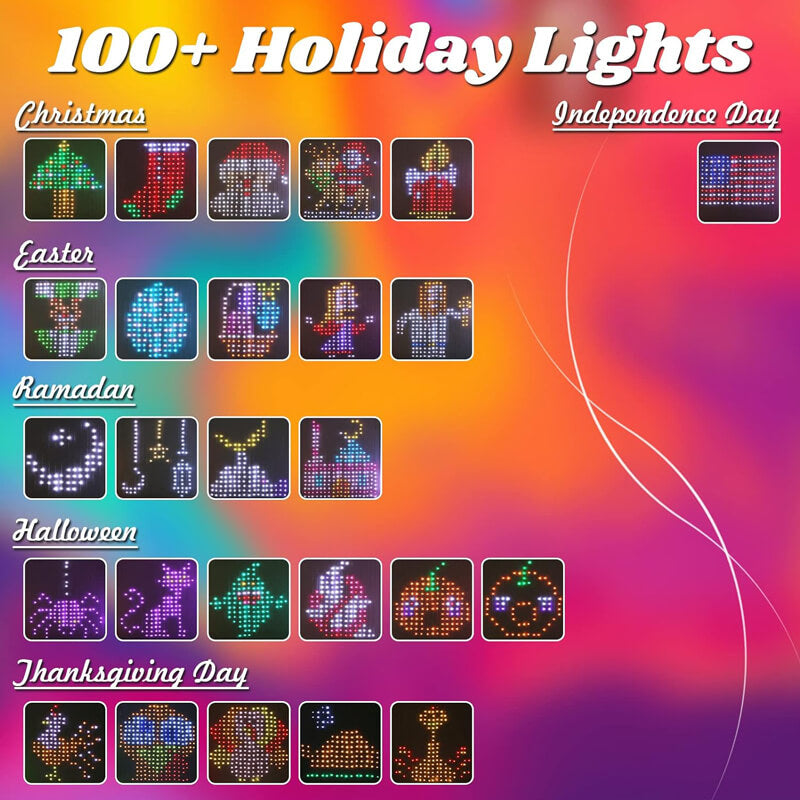 LED Curtain Lights for Customizable Smart Displays and Ambience