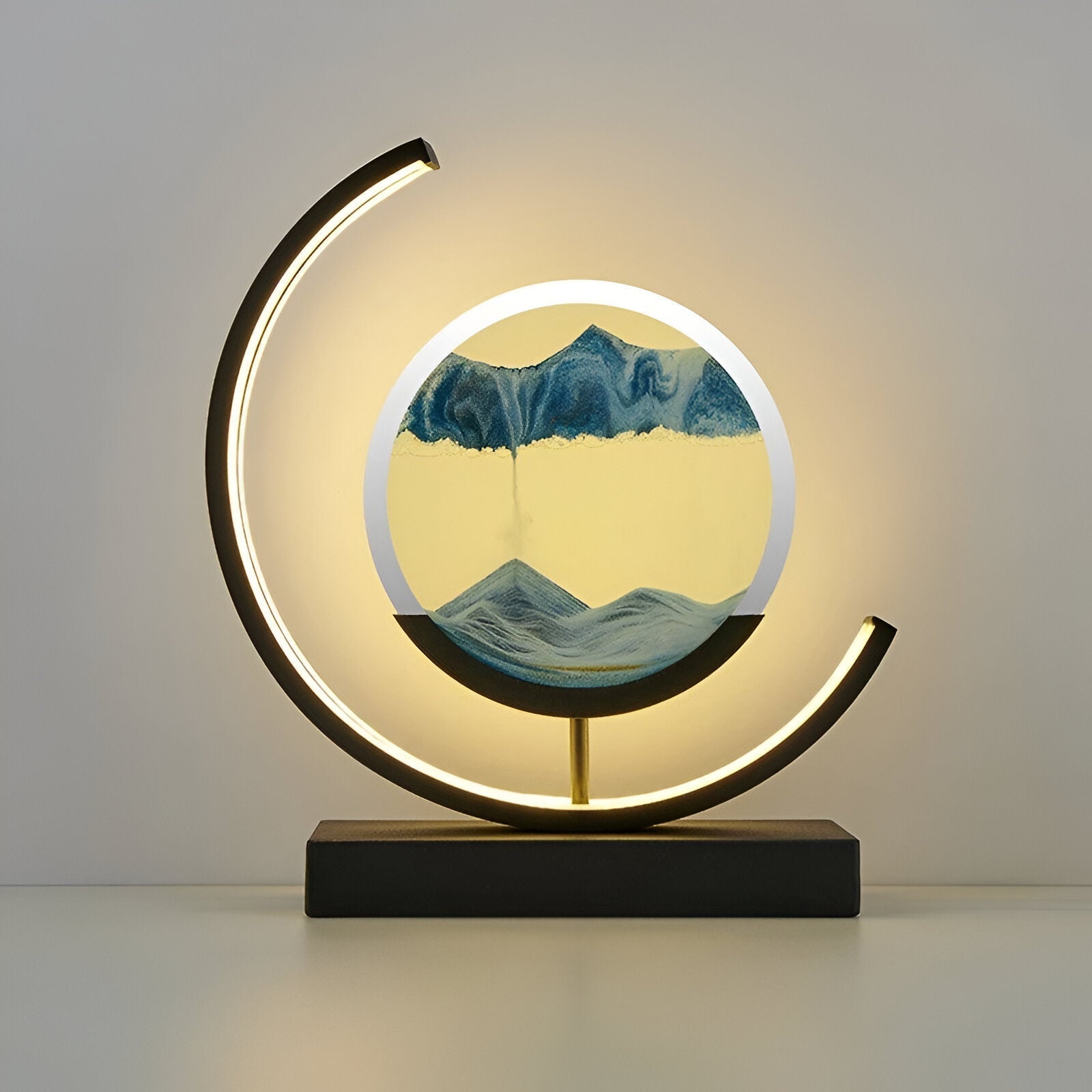 LED Sand Art Table Lamp with Dimmable Light