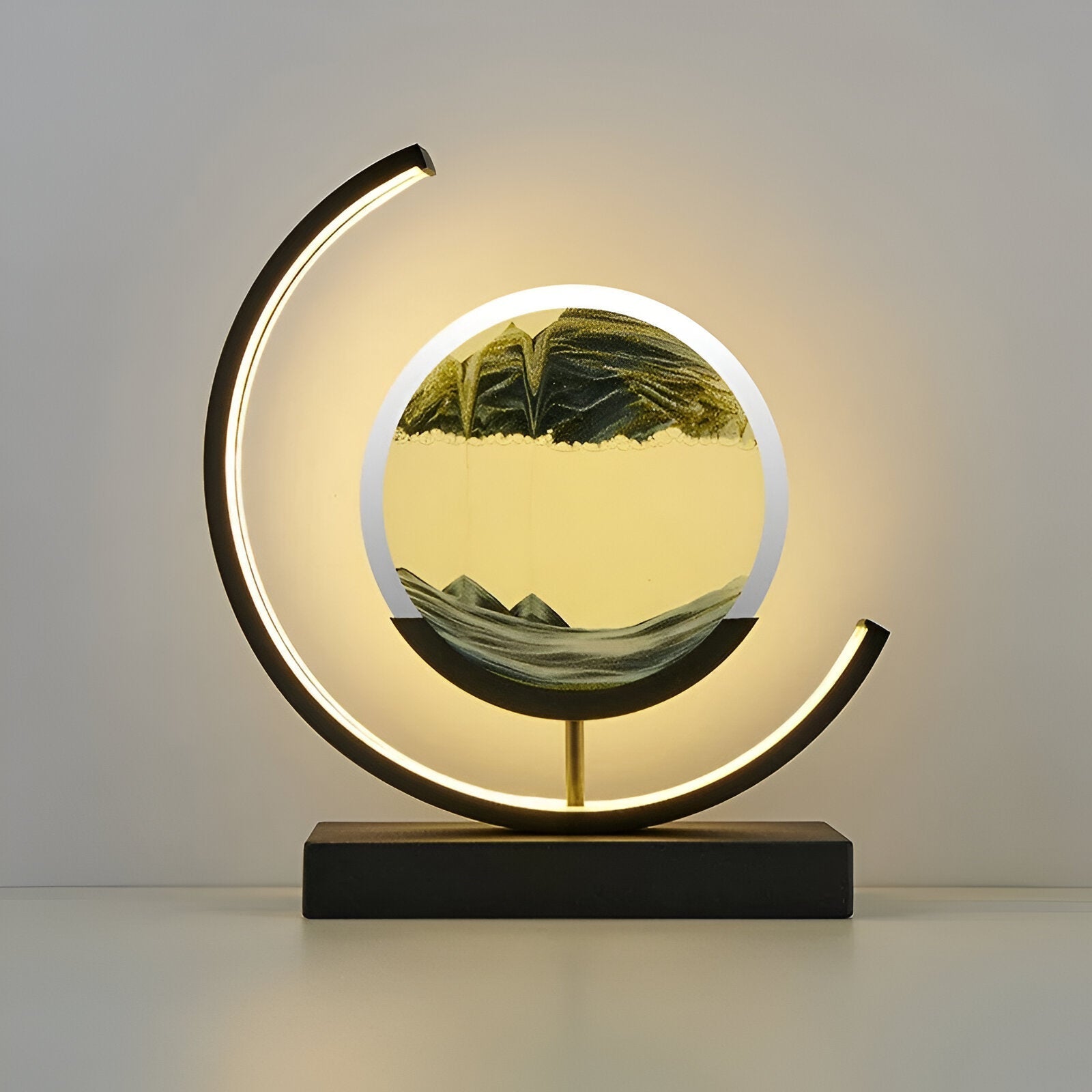 LED Sand Art Table Lamp with Dimmable Light