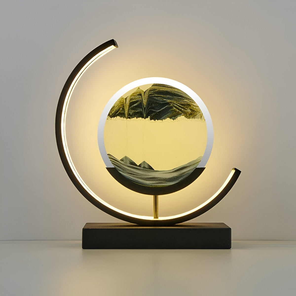 LED Sand Art Table Lamp with Dimmable Light