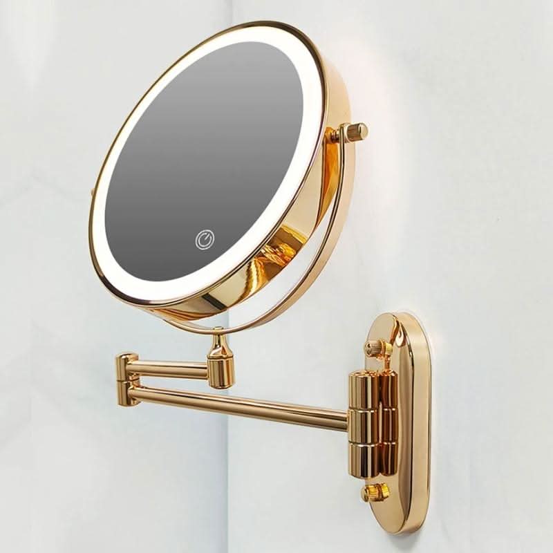 LED Wall Mirror with Adjustable Arm