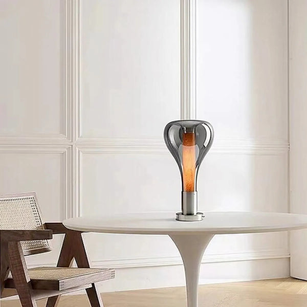 Lava Flow Table Lamp with Sculptural Glass Design