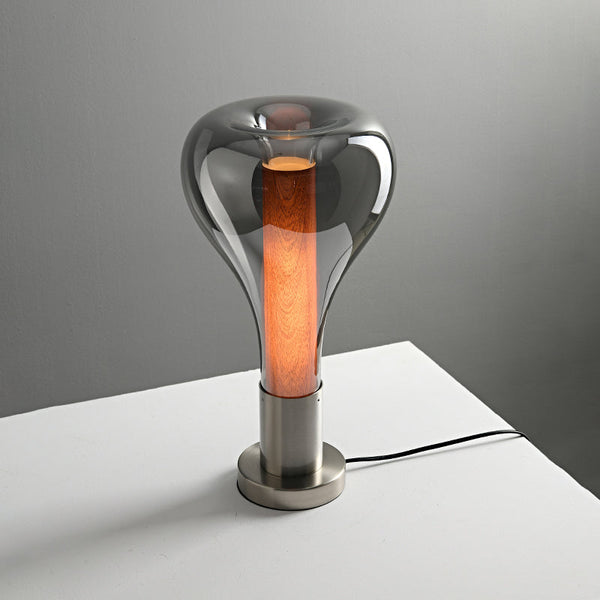 Lava Flow Table Lamp with Sculptural Glass Design