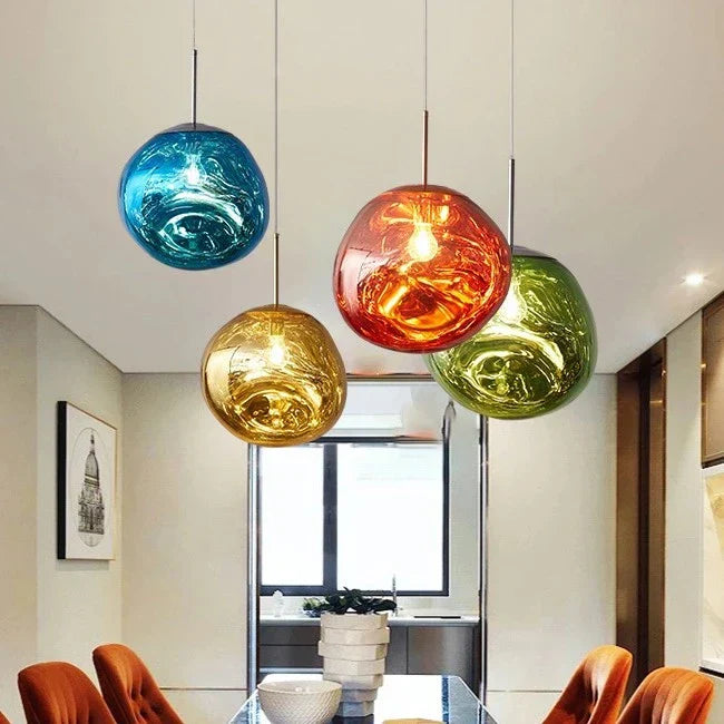 Lava Glass Pendant Light with Sculptural Design