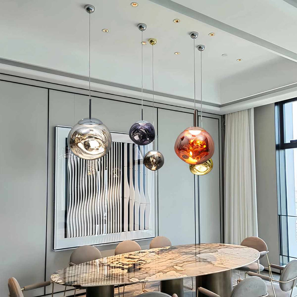 Lava Glass Pendant Light with Sculptural Design