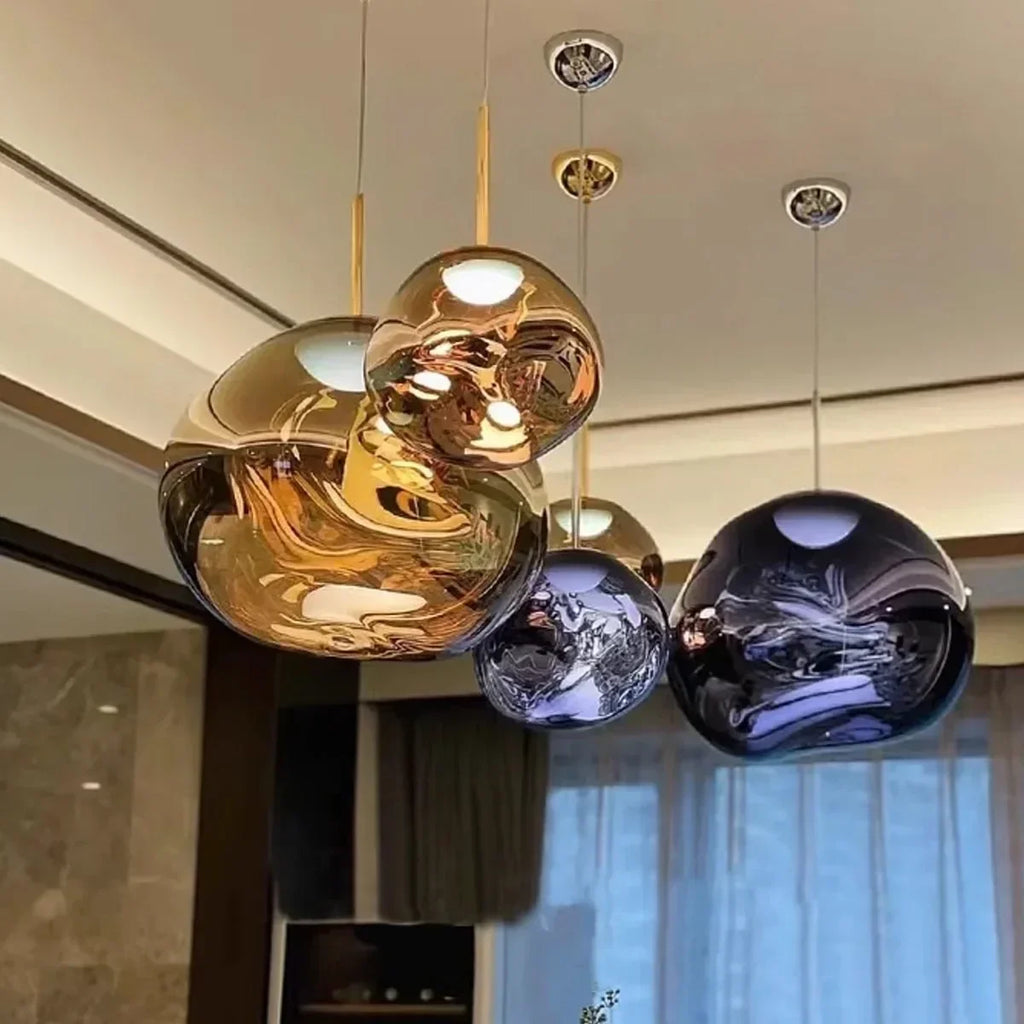 Lava Glass Pendant Light with Sculptural Design