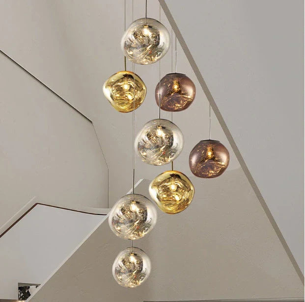 Lava Glass Pendant Light with Sculptural Design
