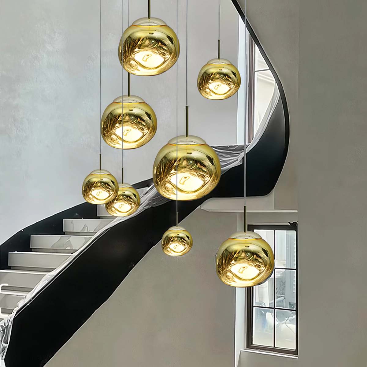 Lava Glass Pendant Light with Sculptural Design